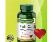 鱼油Nature's Bounty Fish Oil 1400 mg., 130 Softgels