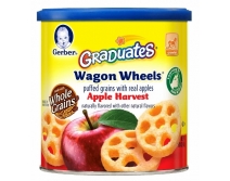 嘉宝饼干泡芙辅食Gerber Wagon Wheels, Apple Harvest, -1.48o