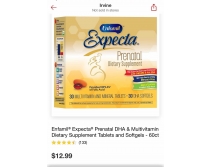 EnFAMIL孕妇DHA和多种维生素膳食补充剂 Enfamil® Expecta® Prenatal