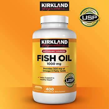 鱼油 Kirkland Signature Fish Oil 1000 mg., 400 Softg