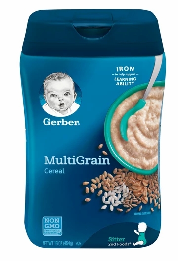 嘉宝二段米粉辅食Gerber Multigrain Baby Cereal - 16oz