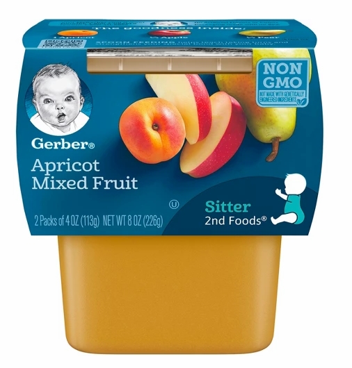 嘉宝果泥二阶段辅食Gerber 2nd Foods Apricot Mixed Fruit Baby